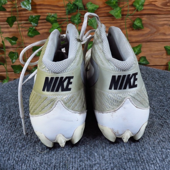 Nike‎ Alpha Speed TD Men Football Cleat Size 12 Athletic White Silver Synthetic